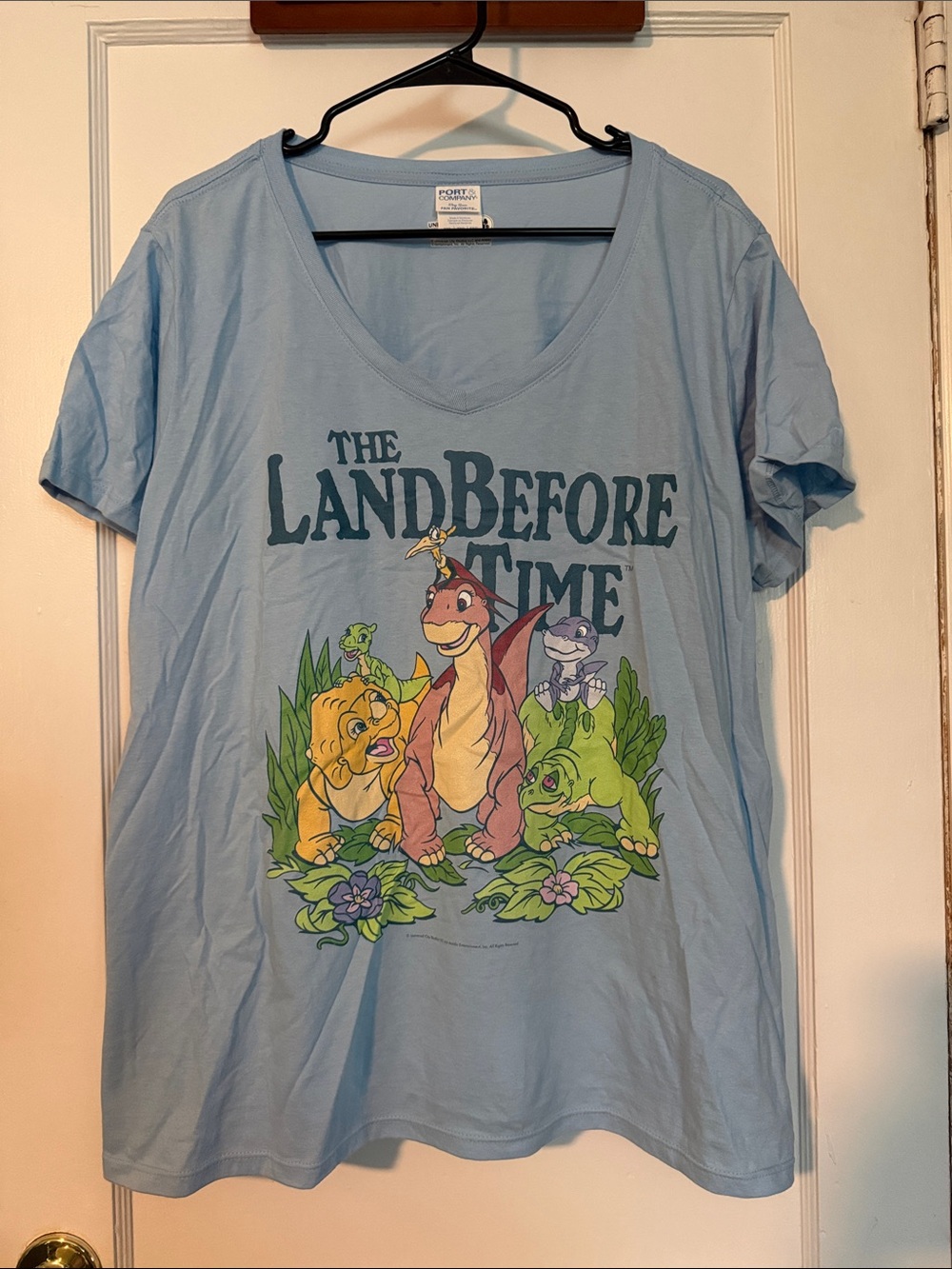 Port and Company Light Blue Land Before Time Graphic Tee size XXL